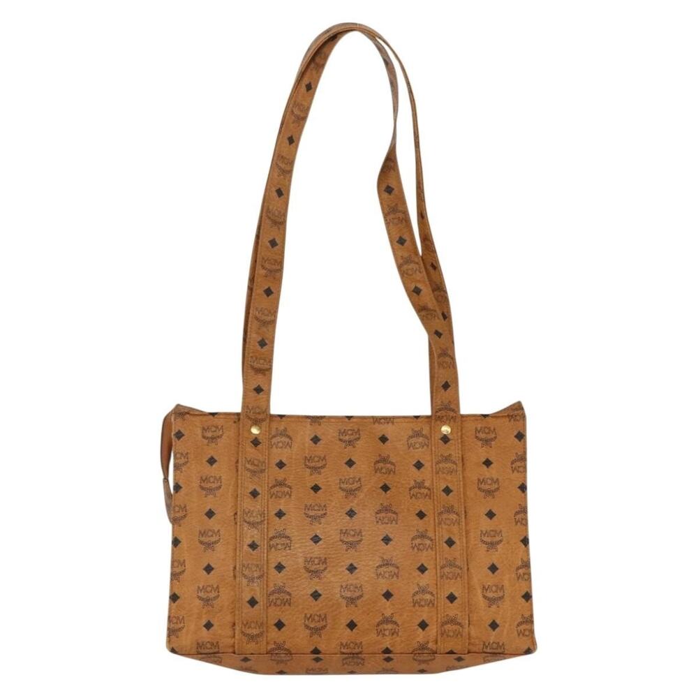 MCM Logogram Visetos Tote Bag Brown